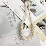 1 Pair Handmade Magnetic Curtain Tieback – Cotton Rope Strap Curtain Holder Clip for Home Decor