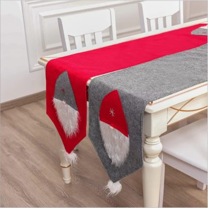 Christmas Table Runner – Classic Kitchen Dining Table Decor Fireplace Scarf Grey