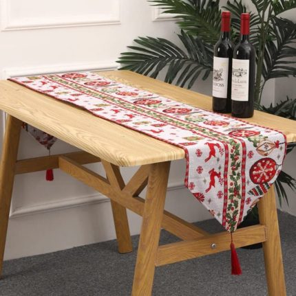 Christmas Knitted Fabric Tablecloth Runner 35×180 cm