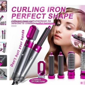 New Five-In-One Automatic Curling Iron & Hair Styling Comb – Blow Dryer, Straightener & Curler for All Hair Types