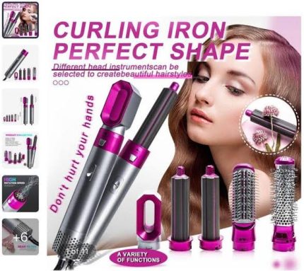 New Five-In-One Automatic Curling Iron & Hair Styling Comb – Blow Dryer, Straightener & Curler for All Hair Types