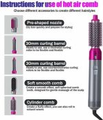New Five-In-One Automatic Curling Iron & Hair Styling Comb – Blow Dryer, Straightener & Curler for All Hair Types