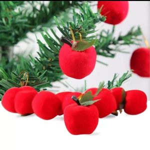 12 Pcs pack of Christmas Tree Apple Decor