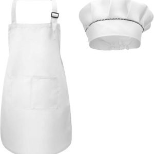 Adjustable Kids Chef Apron and Hat Set