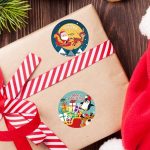 Christmas Adhesive Stickers – 1 inch (500 stickers / roll)