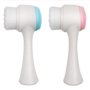 Double Sided Facial Brush – 2-in-1 Deep Cleansing & Silicone Massage Facial Brush