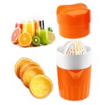 Shaft Press Manual Plastic Juice Press Juicer Cup – Pink & Orange