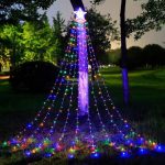 Multicoloured LED decorative water fall star 2.2m (USB, Indoor & Outdoor)