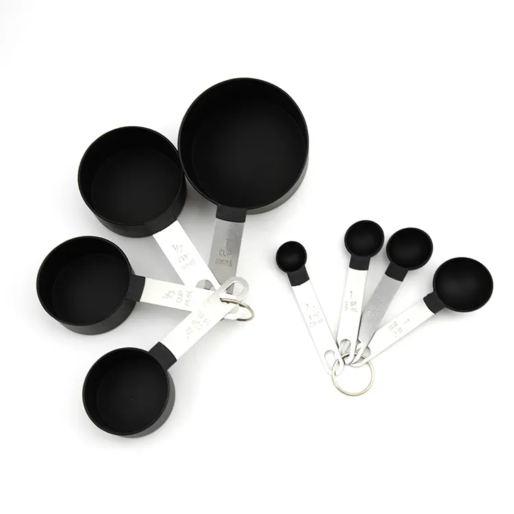 8Pcs Measuring Spoons Cake Baking Flour Measuring Cups – Stainless Steel Handle Kitchen Measuring Tools