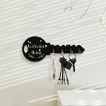 Wall mounted decorative wooden key organizer – Stylish Entryway Key Rack