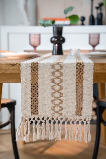 High Quality Matched Knotted Tassels Festival Table/TV Cabinets Runners