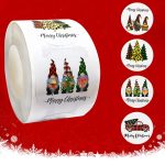 Christmas Adhesive Stickers – 1 inch (500 stickers / roll)
