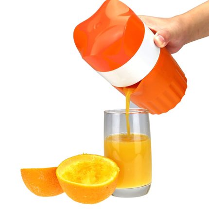 Shaft Press Manual Plastic Juice Press Juicer Cup – Pink & Orange