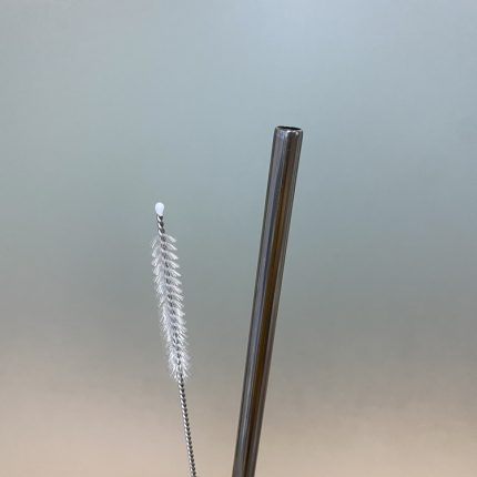 Sip Sustainably Metallic Straw Set – 6-Piece Reusable Stainless Steel Straws with Brush