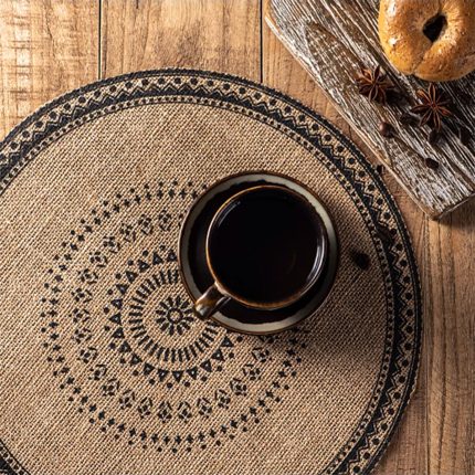 Boho Style Jute Table Place Mats – Set of 6pcs