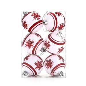 Coloured Christmas Balls 6 cm – 6‑Piece Set