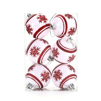 Coloured Christmas Balls 6 cm – 6‑Piece Set