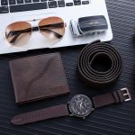 MOONGRASS Men’s Gift Set – Watch, Belt, Wallet & Sunglasses