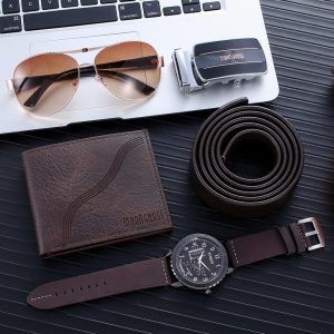 MOONGRASS Men’s Gift Set – Watch, Belt, Wallet & Sunglasses