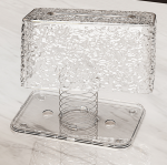 Water Ripple Tissue Box – Transparent Glacier Pattern