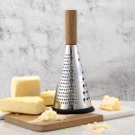 3-Sided Manual Vegetable Shredder / Grater – Stainless Steel & Bamboo Handle