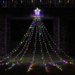 Multicoloured LED decorative water fall star 2.2m (USB, Indoor & Outdoor)