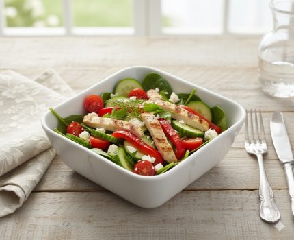 Double Square Heavy Bowl – 5-inch White Ceramic Serving Bowl