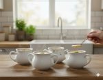 Ceramic Soup Pot Cup With 2 Handles – 500 ml White