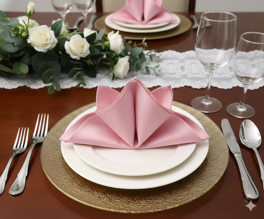 Silk Napkin (48 cm x 48 cm) – Premium Dinner Table Napkin Silk Napkin (48 cm x 48 cm) – Premium Dinner Table Napkin