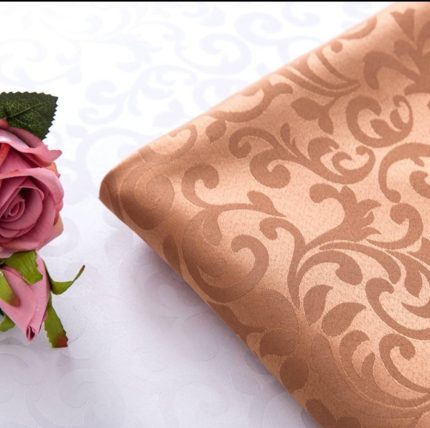 Napkin Flowered Gold – Satin Jacquard 48×48 cm (Brown)