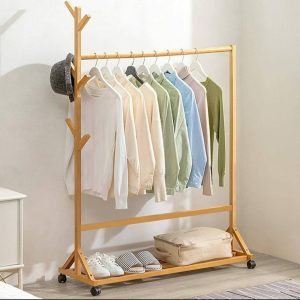 Bamboo Cloth Rack – Durable Bamboo Laundry & Clothes Drying Stand