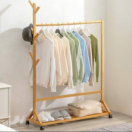 Bamboo Cloth Rack – Durable Bamboo Laundry & Clothes Drying Stand