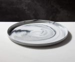 Premium Ceramic Plates – 10.5 inch Marble Porcelain Dinner Plates (Microwave & Dishwasher Safe)
