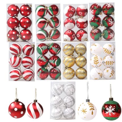 Coloured Christmas Balls 6 cm – 6‑Piece Set