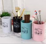 High Quality Stainless Steel Cutlery Holder – Black / White / Pink / Turquoise Blue