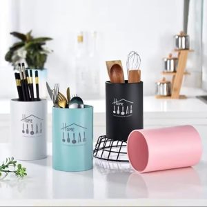 High Quality Stainless Steel Cutlery Holder – Black / White / Pink / Turquoise Blue