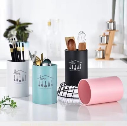 High Quality Stainless Steel Cutlery Holder – Black / White / Pink / Turquoise Blue