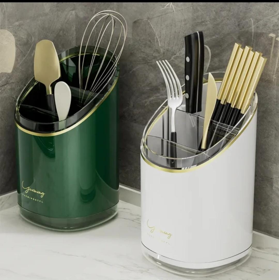 Luxury Cutlery Organizer Acrylic – Green / White Luxury Cutlery Organizer Acrylic – Green / White