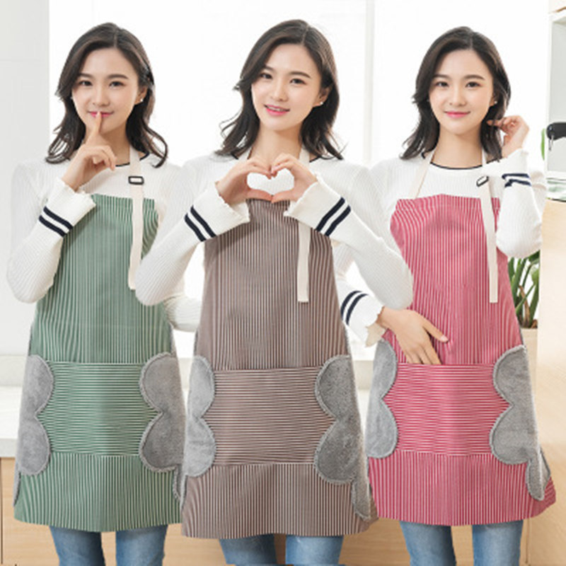Kitchen Apron with Hand Wipe Pockets – Waterproof & Oil Proof Kitchen Apron with Hand Wipe Pockets – Waterproof & Oil Proof