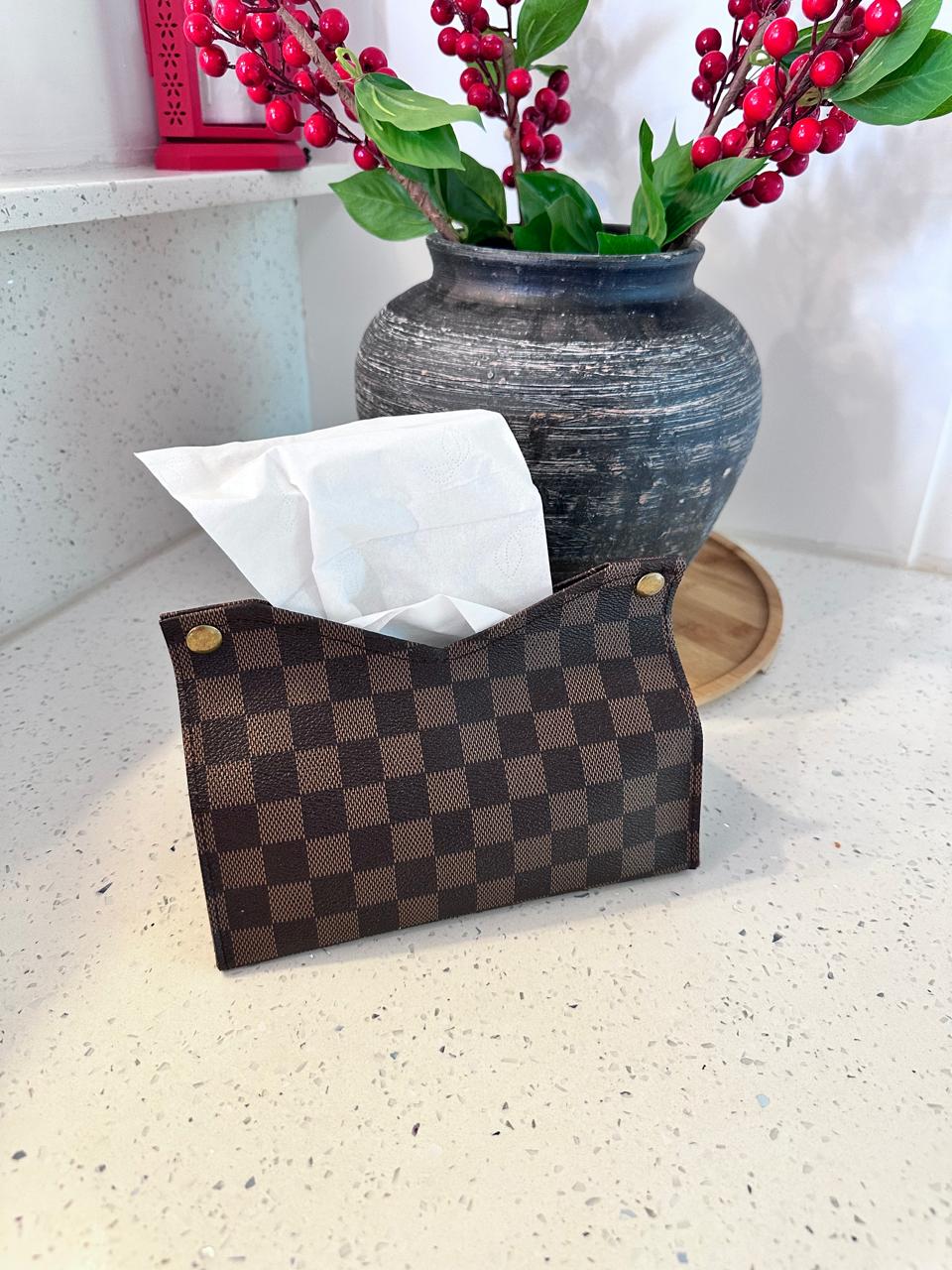 Leather Tissue Box – Elegant PU Leather Serviette Holder for Home, Office & Car