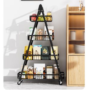 4 Layers Multifunctional Rack (Metal) – Kitchen & Home Storage Trolley