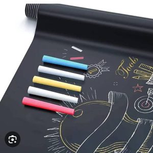 Adhesive Black Board Paper 90×200 cm with 5 Chalks