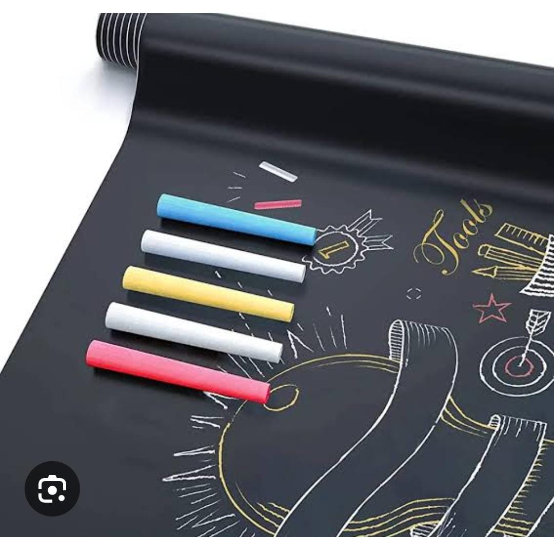 Adhesive Black Board Paper 90×200 cm with 5 Chalks Adhesive Black Board Paper 90×200 cm with 5 Chalks