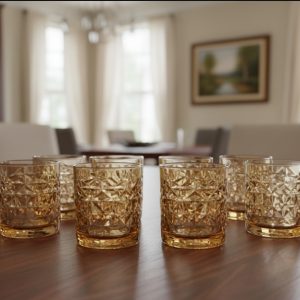 Crystal gold whiskey glasses (6‑piece set)