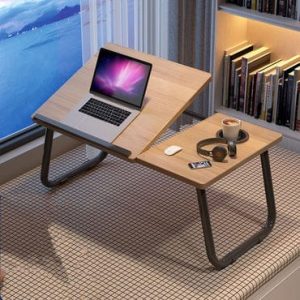 Wooden Profile 5-Levels Adjustable Angle Foldable Study Table (with Cup Slot)