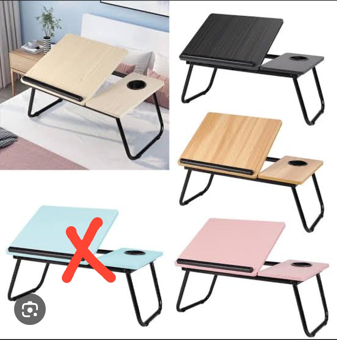 Wooden Profile 5-Levels Adjustable Angle Foldable Study Table (with Cup Slot)