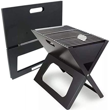 Heavy Portable Charcoal Grill X-type – 48 × 27.5 cm