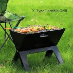 Heavy Portable Charcoal Grill X-type – 48 × 27.5 cm