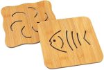 Bamboo Coaster – 5 Shapes (Octagon, Square, Fan, Butterfly, Fish & Wave)