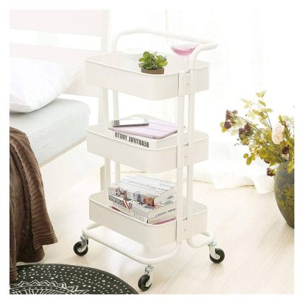 Heavy Gauge 3-Layer Mesh Trolley Rack (Black, Pink, Cream, Lilac)